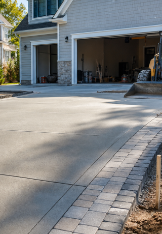 Driveway Concrete and Pavers