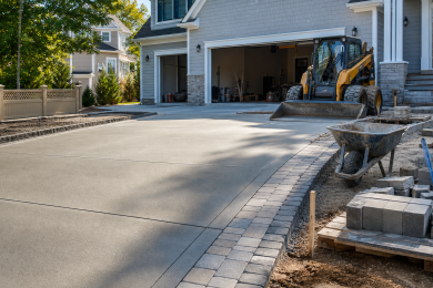 Driveway Concrete and Pavers
