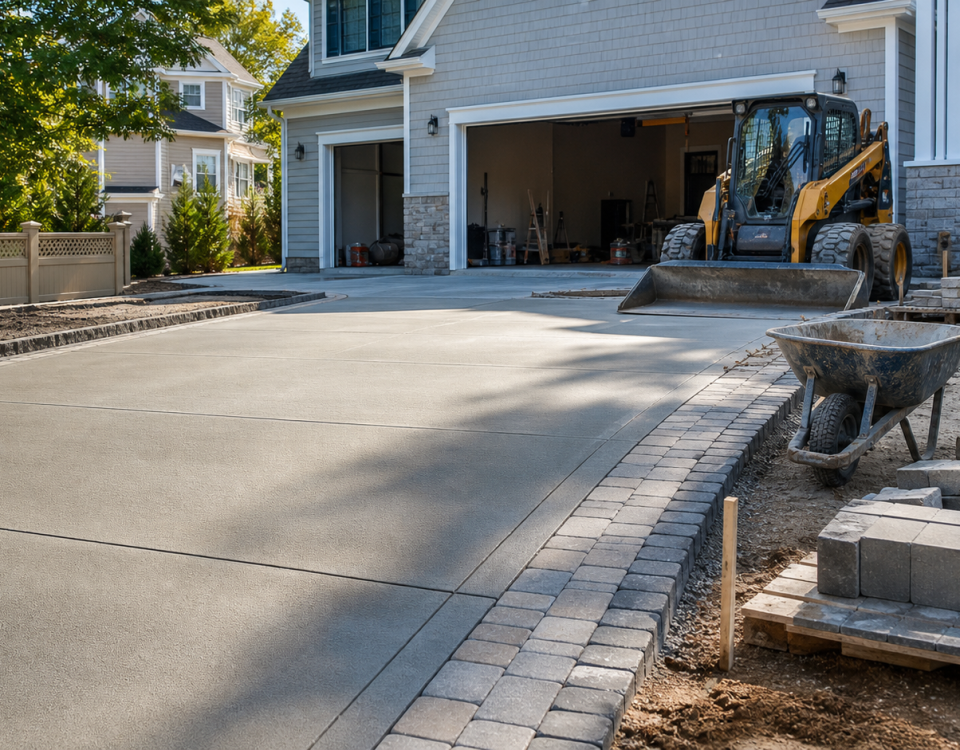 Driveway Concrete and Pavers