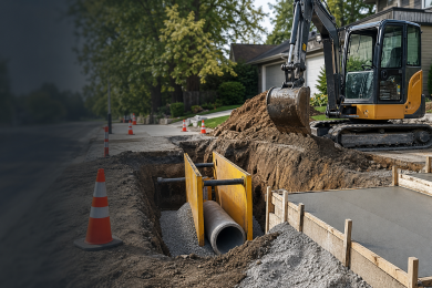 Excavation and Sewer Line Repair